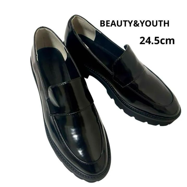 BEAUTY-YOUTH 晴雨兼用 プラットフォーム ローファー