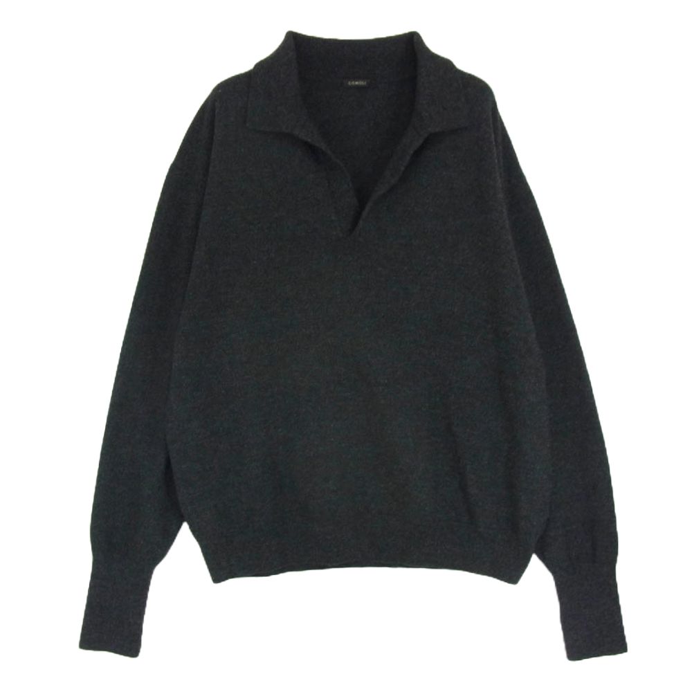 COMOLI コモリ 24AW A03-06011 カシミヤ100％ スキッパー ニット プル 