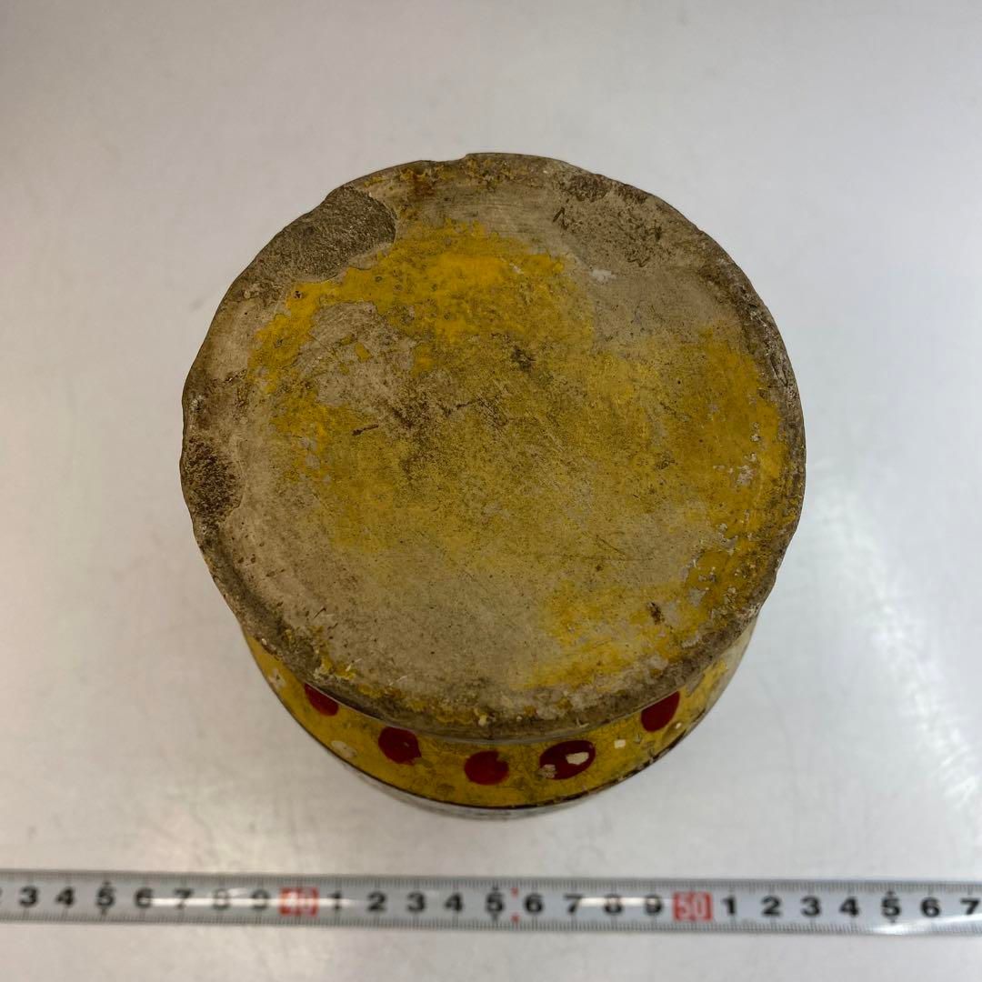 古代 ペルシャ 彩色陶器花入 木箱付 高さ16㎝ 東Y6-0523①タトチ