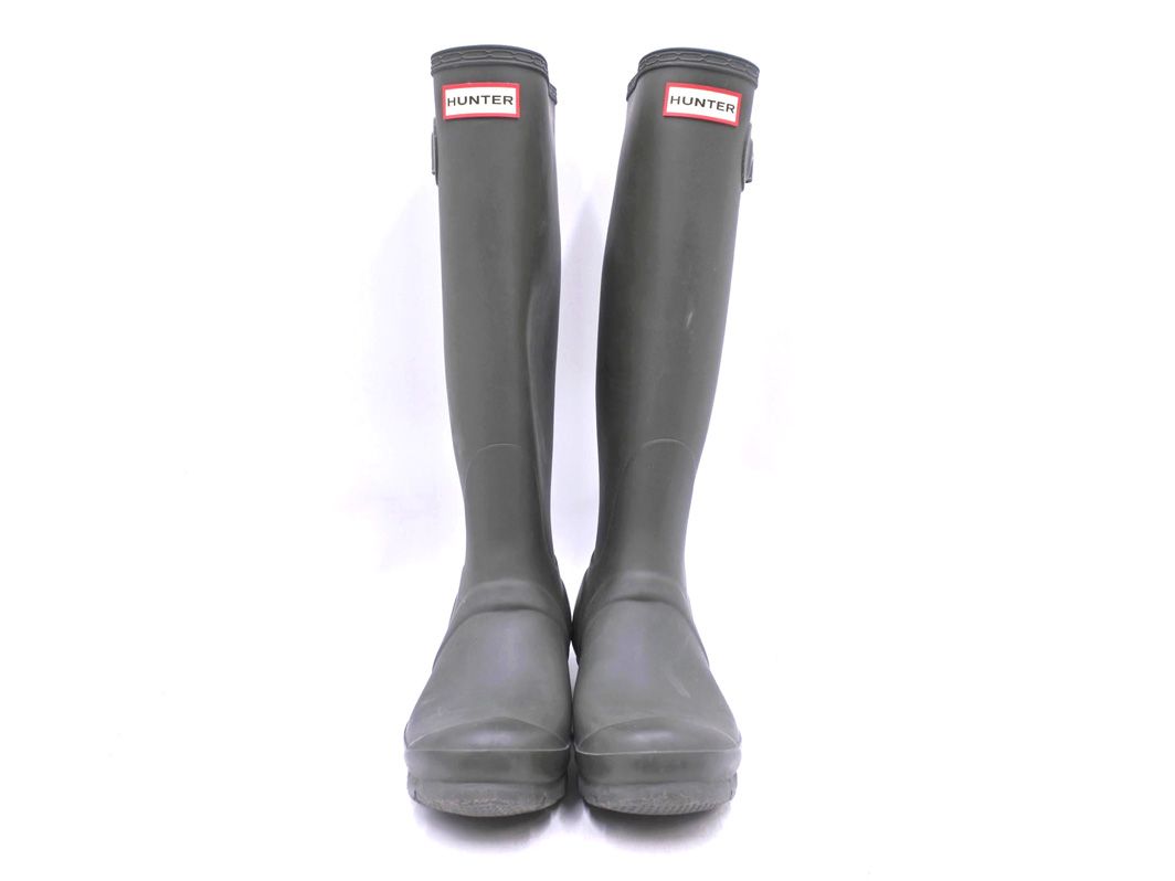 ハンター　HUNTER  レインブーツ　EU38 24センチ ハンター HUNTER レインブーツ 長靴レッド赤 EU38 24cm箱有り