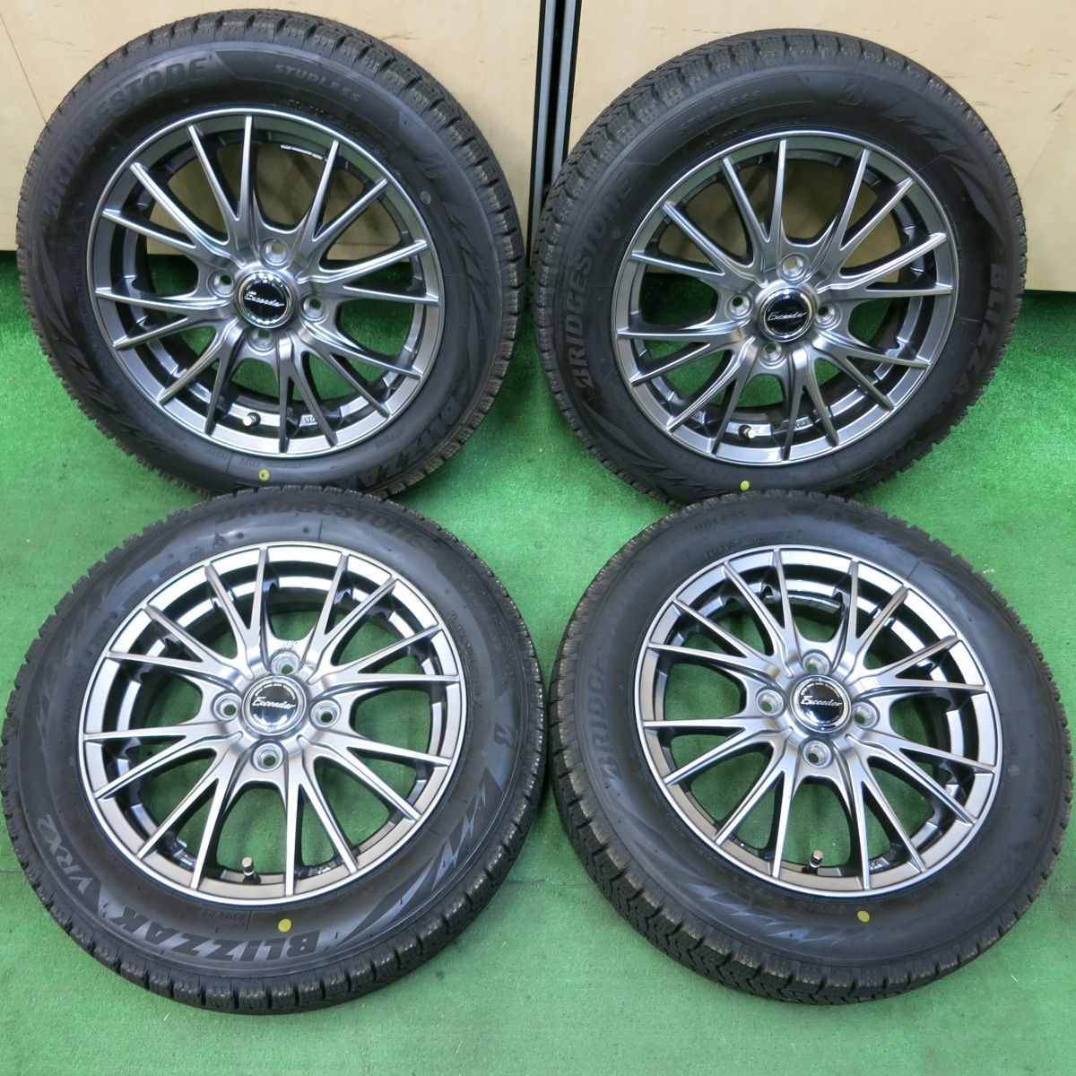 送料無料* バリ溝！キレイ！ほぼ10分☆スタッドレス 155/65R14 ブリヂストン ブリザック VRX2 Exceeder エクシーダー  14インチ PCD100/4H☆4072505SYス - メルカリ