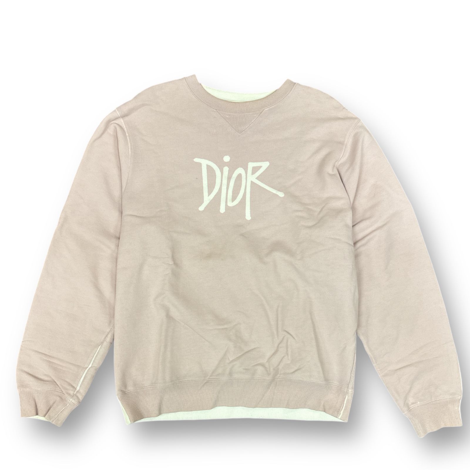 国内正規 DIOR × Shawn Stussy オーバーサイズロゴプリントスウェット トレーナー ディオール ショーンステューシー コラボ  033J604B0531 ピンク L 71264A6 - メルカリ