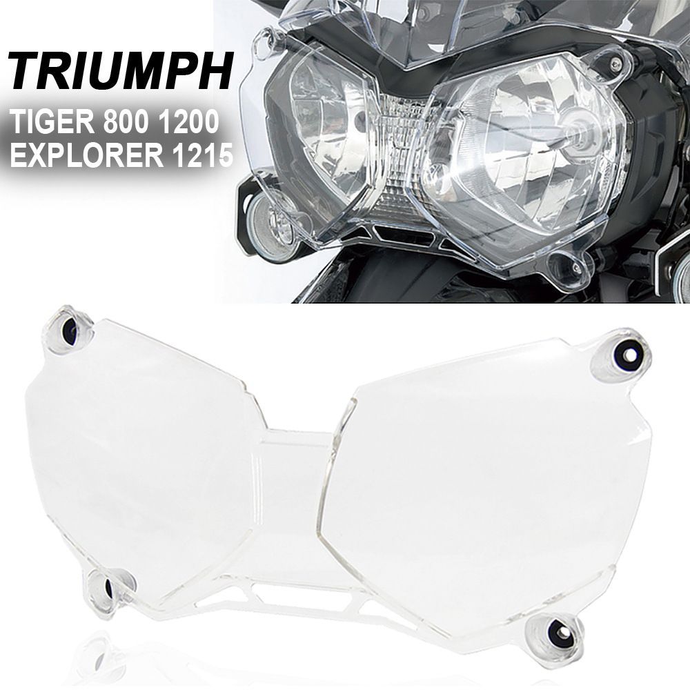 トライアンフ タイガー800 XC|XCA|XR|XRX 用 ヘッドライトガード プロテクター 強化アクリル製 ライトカバー バイクアクセサリー