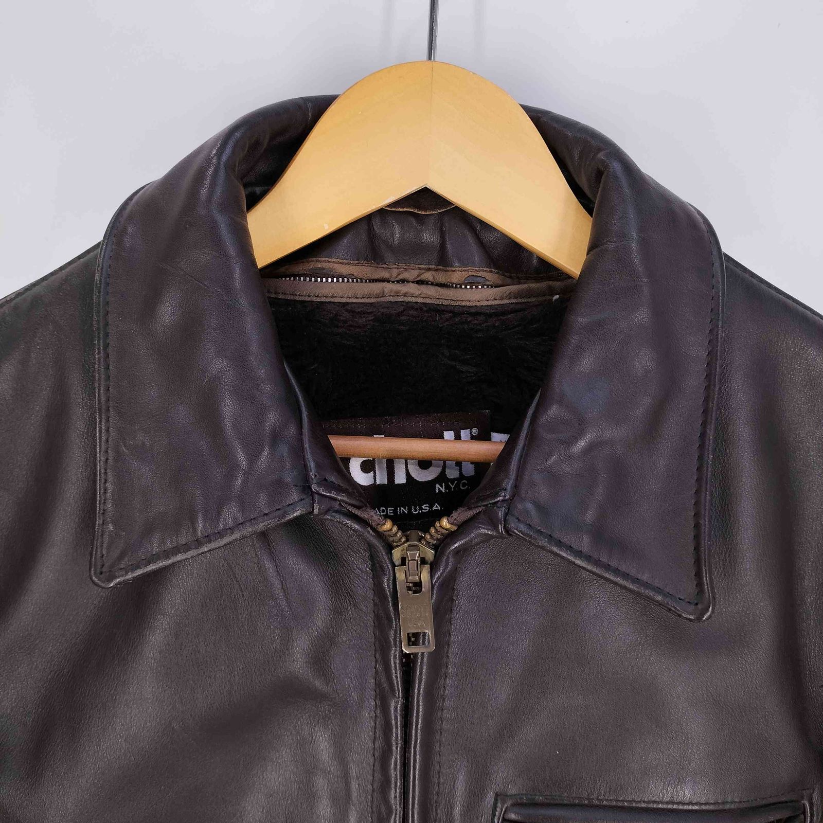 ショット Schott USA製 643 ボアライナー付き レザー シングル
