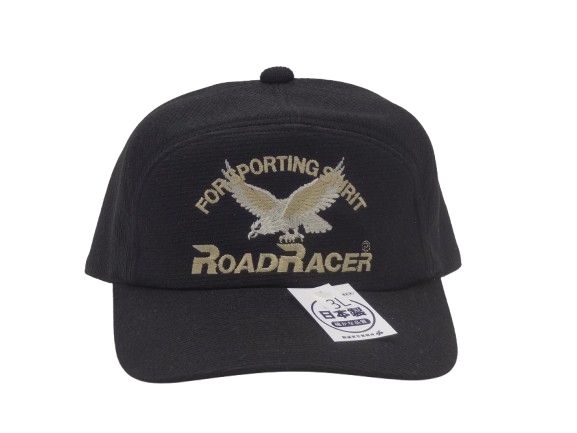 SJDオリジナル【大きいサイズ・3L】RoadRacer ワイドキャップ ブラック アポロキャップ 野球帽  帽子 紳士 メンズ 日本製 国産 枚方製 誠実堂製帽所 セイジツドウセイボウショ せいじつどうせいぼうしょ 誠實堂製帽所 帽子屋SEIJITSUDO