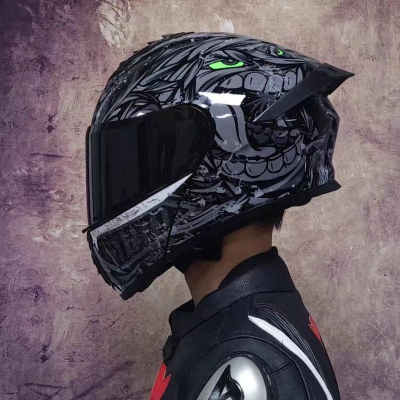 フルフェイスヘルメット バイク 用 システムヘルメット 、白と黒