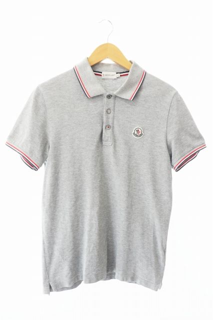 モンクレール MONCLER MAGLIA POLO ロゴ ワッペン 半袖ポロシャツ 131-091-83456-00 S グレー ブランド古着ベクトル 中古240902