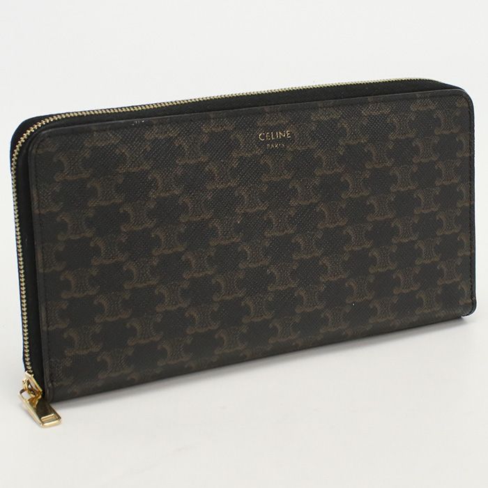 CELINE セリーヌ ラージ ジップウォレット トリオンフキャンバス CELINE セリーヌ ラージ ジップウォレット トリオンフキャンバス