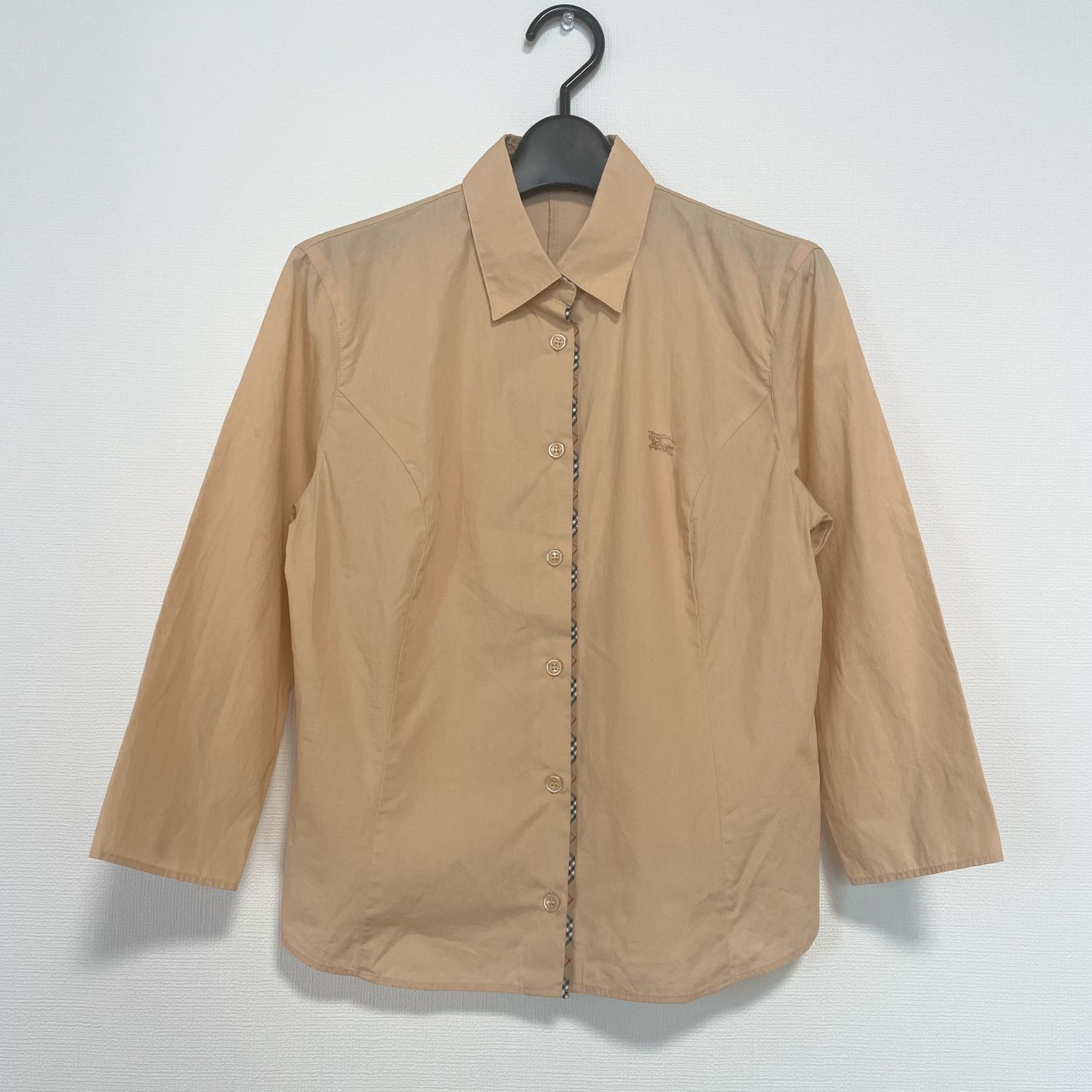 BURBERRY BLUE LABEL バーバリーブルーレーベル 長袖シャツ 無地 ノバ 