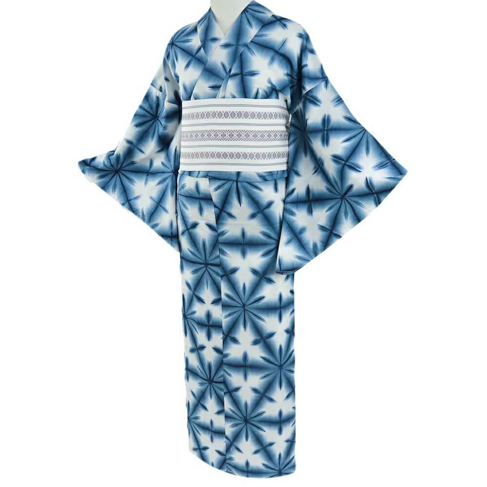 正絹 大正浪漫 アンティーク着物帯セット 美品 着物 正絹 白地に緑