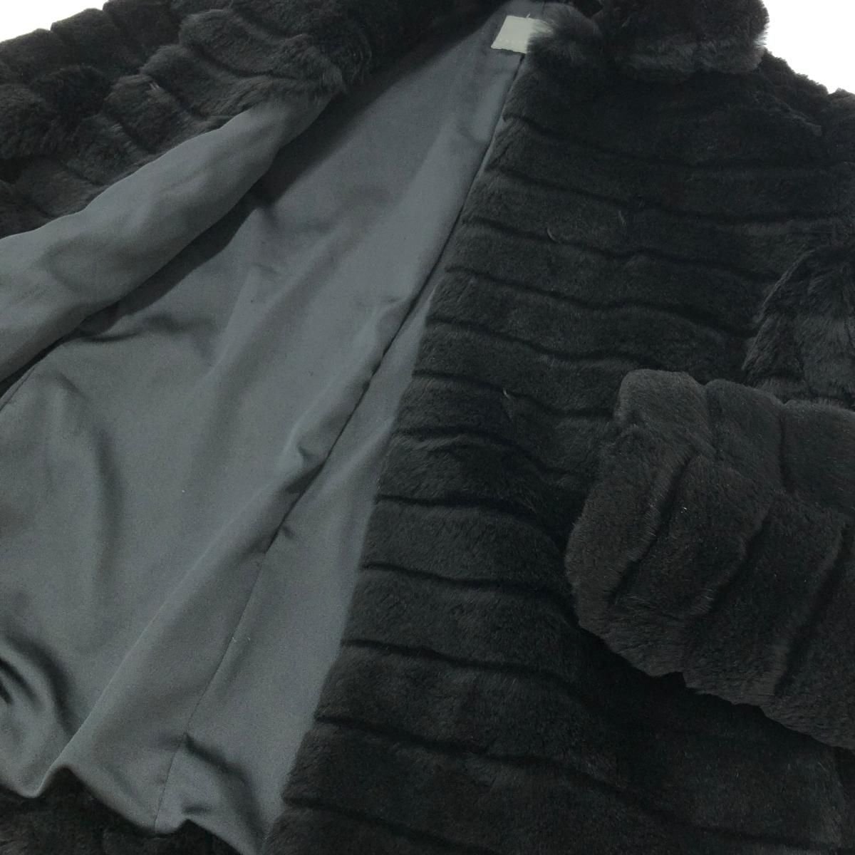 【極美品】theory セオリー　ラビットファーショートコート　ファージャケット theory luxe セオリーリュクス ラビットファーコート ブラック