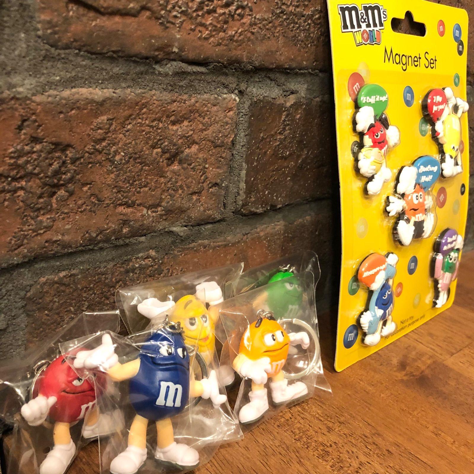 m&m's エムアンドエムズ マグネット 5個セット PVC キーホルダー