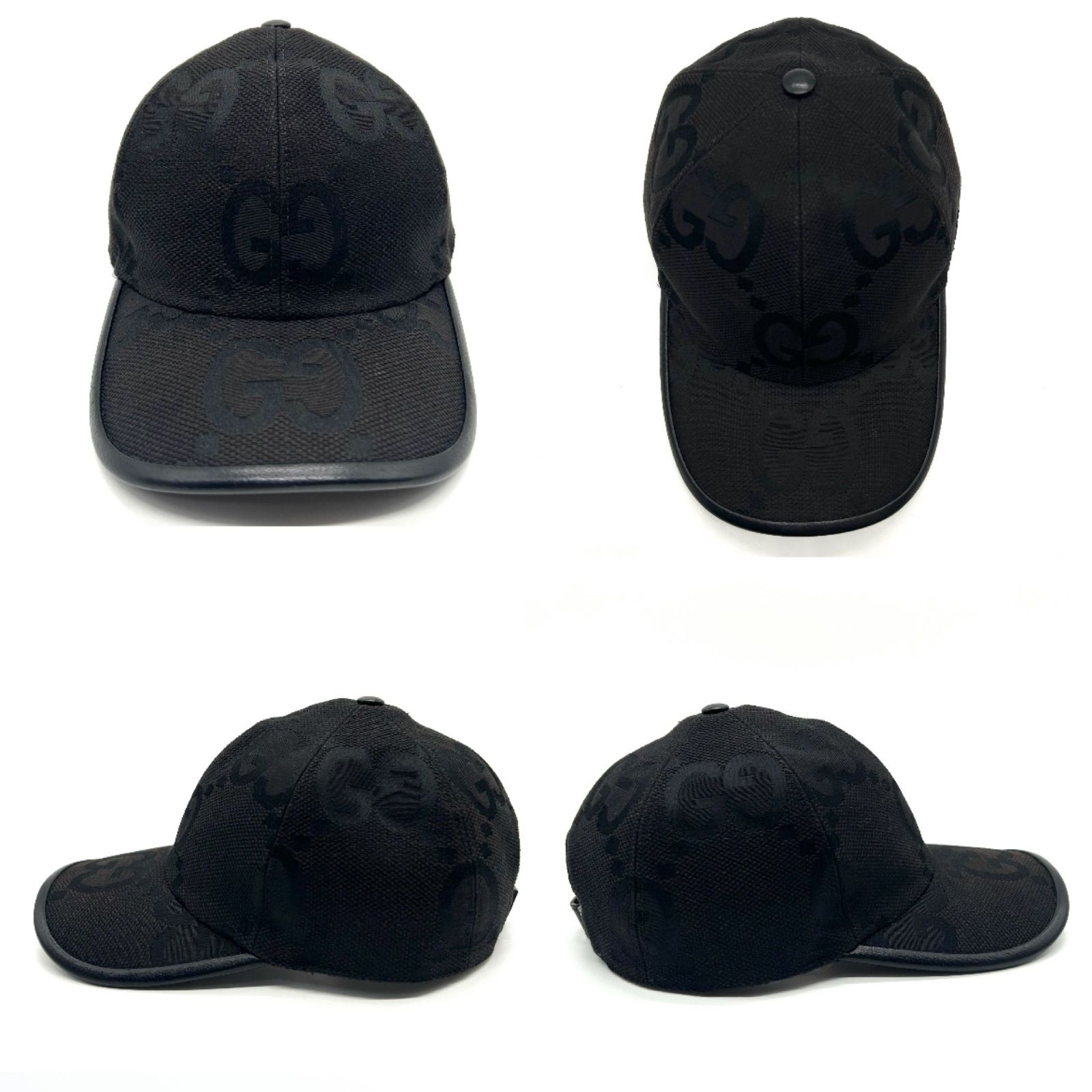 Gucci ブラック GGパターン キャップ S GUCCI ブラック GGパターン キャップ