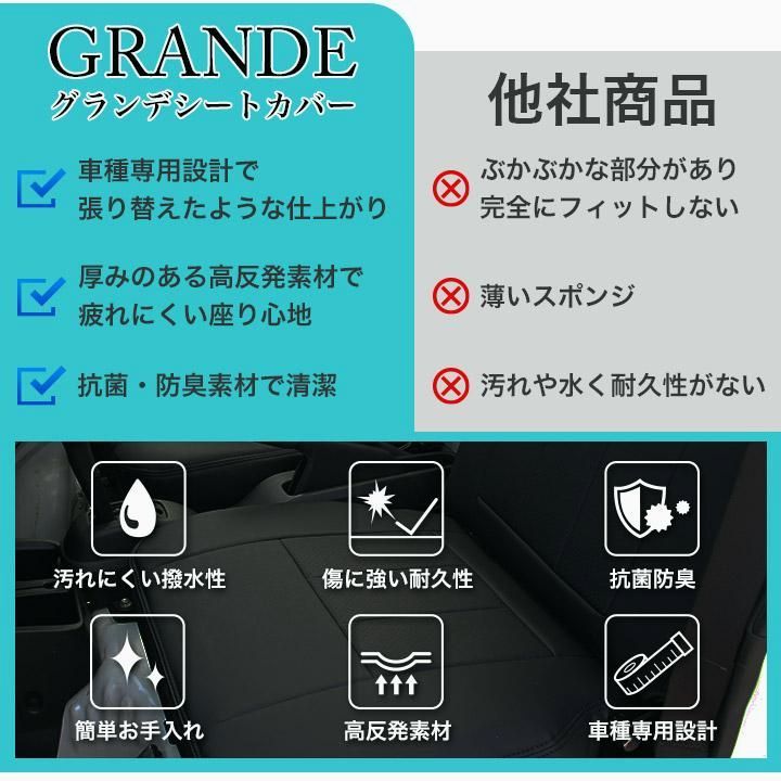 シートカバー 前席分 ピクシスバン S321M S331M トヨタ TOYOTA 軽バン グランデ シリーズ BRIGHTFACE_UK
