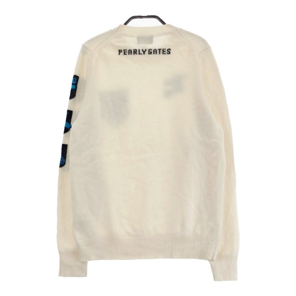 サイズ：1 PEARLY GATES パーリーゲイツ  ニット セーター カシミヤ  ホワイト系 [240101433455] ゴルフウェア レディース ストスト サイズ：1 PEARLY GATES パーリーゲイツ ニット セーター