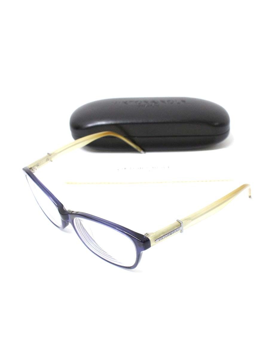 ヴィクター&amp;ロルフ 7050123 メガネ ブルー ロゴ金具 ITHIMF5N4I6G ヴィクター&ロルフ 7050123 メガネ ブルー ロゴ金具 ITHIMF5N4I6G