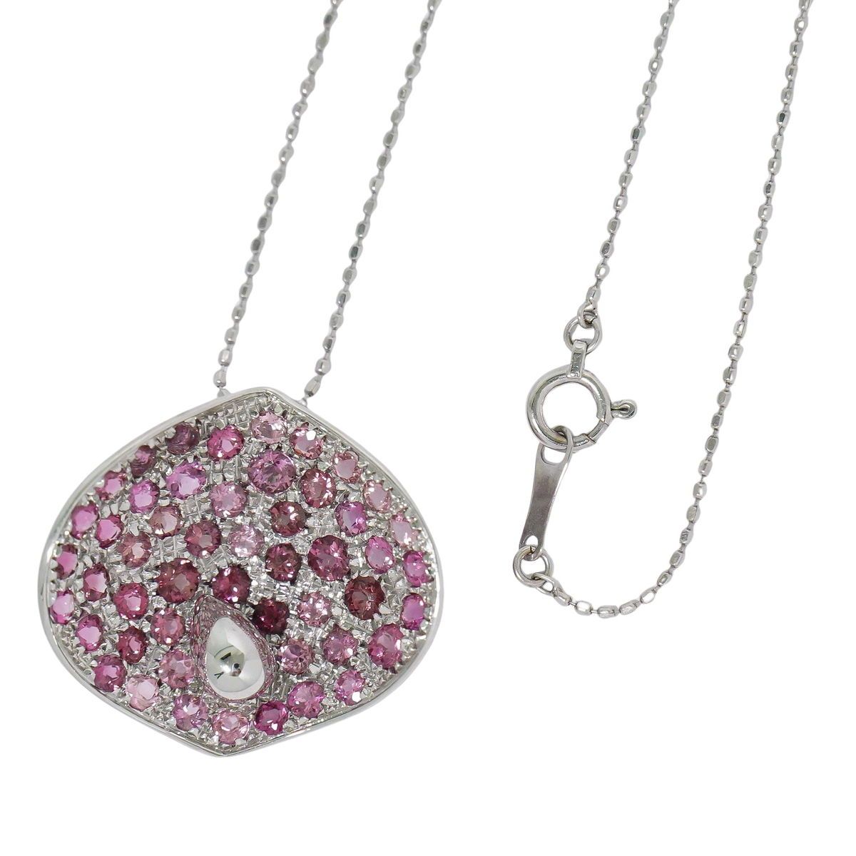 本物 コーセー KOESIS ピンクトルマリン 750 K18 WG ネックレス  