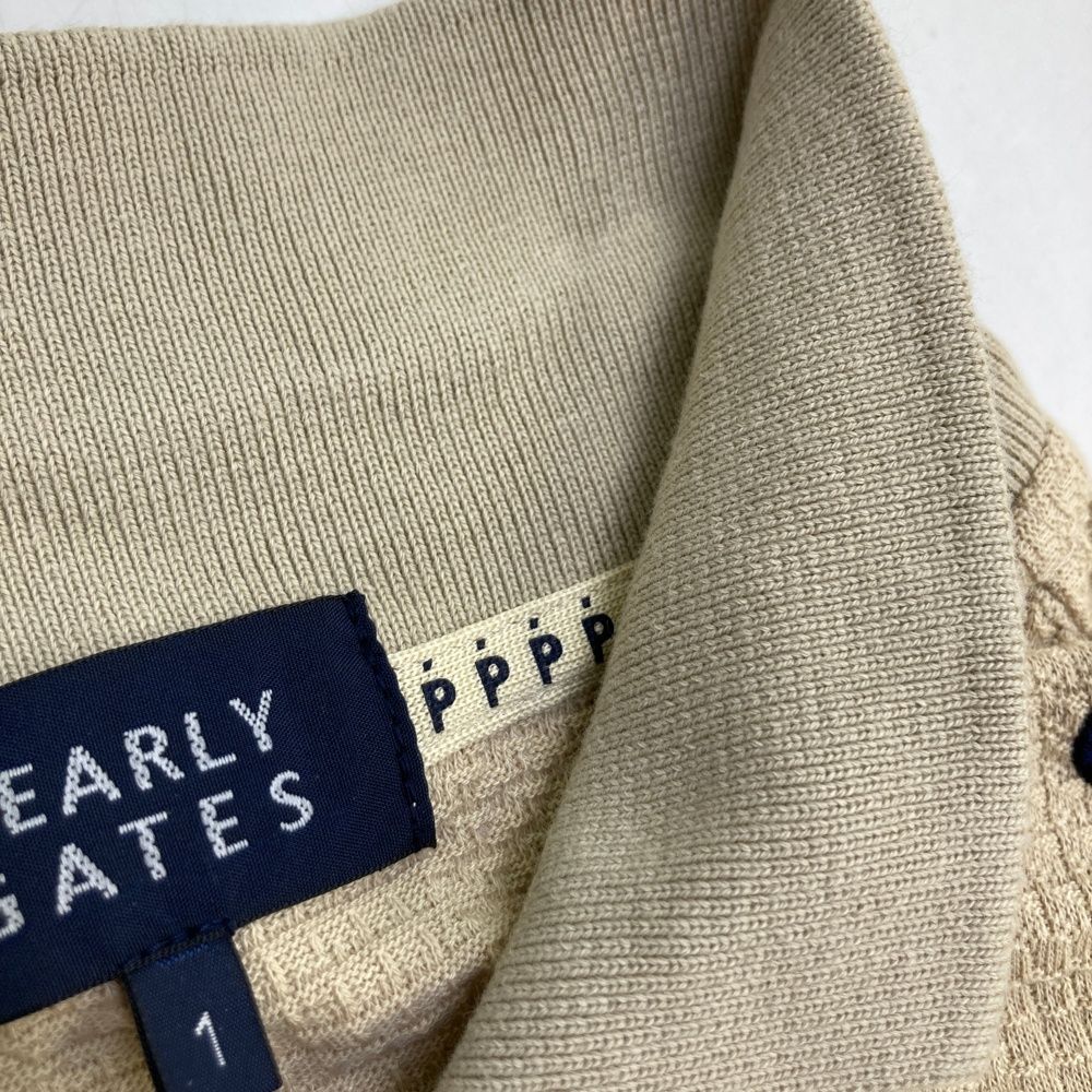 サイズ：1 PEARLY GATES パーリーゲイツ 半袖ポロシャツ ベージュ系