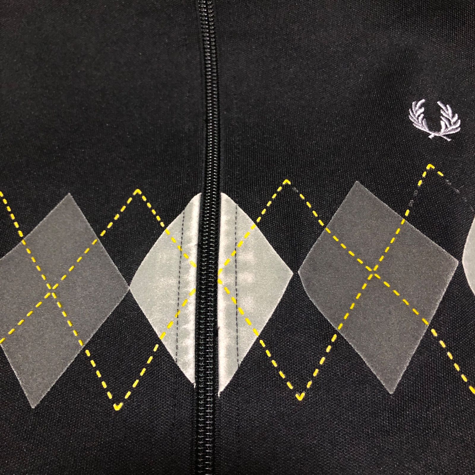 【トレンド】フレッドペリー　トラックジャケット　アーガイル　刺繍　美品　L Argyle Track Jacket(M 597：OX BLOOD): | FRED PERRY JAPAN