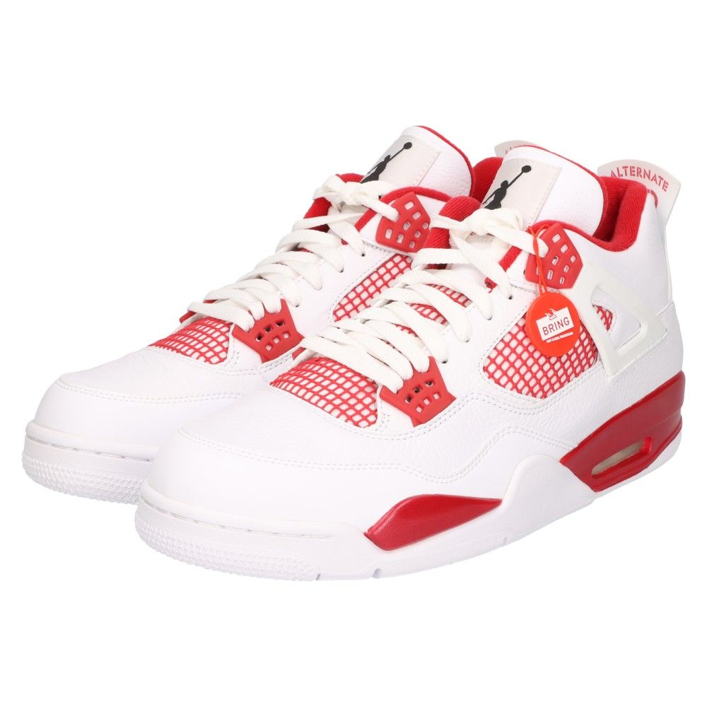 NIKE (ナイキ) AIR JORDAN 4 RETRO ALTERNATE エア ジョーダン4 レトロ オルタネイト ハイカットスニーカーシューズ  ホワイト/レッド US13/31cm 308497-106 - メルカリ