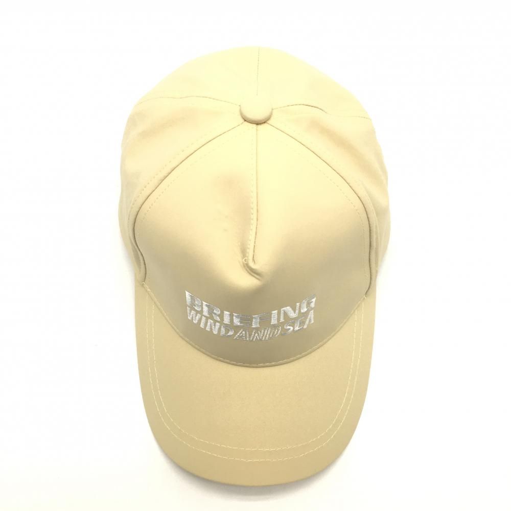 BRIEFING WIND AND SEA ベージュキャップ 新品】ブリーフィング キャップ ライトベージュ×白 WIND AND SEA