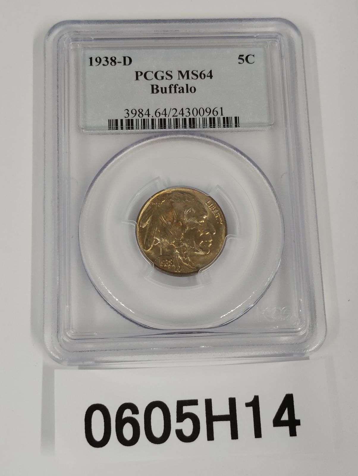 PCGS MS64 1938-D 5C Buffalo