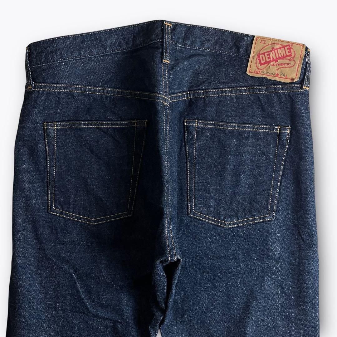 濃紺 美品】DENIME 岡山限定100本 テーパード デニムパンツ W34