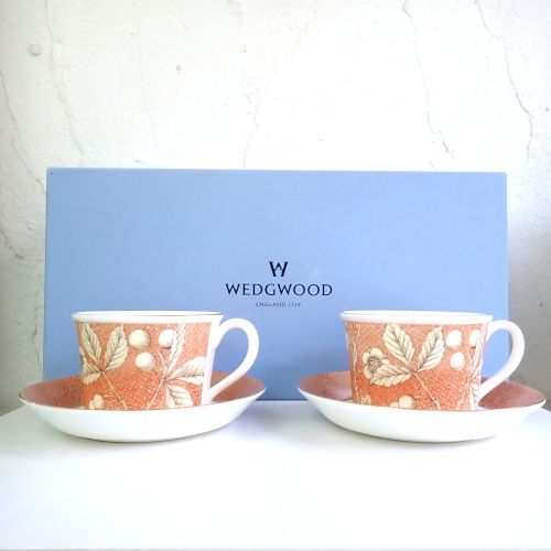 ウェッジウッド フランシス カップ＆ソーサー ペア 箱付き ウェッジウッド WEDGWOOD フランシス カップ＆ソーサー ペア 2客セット
