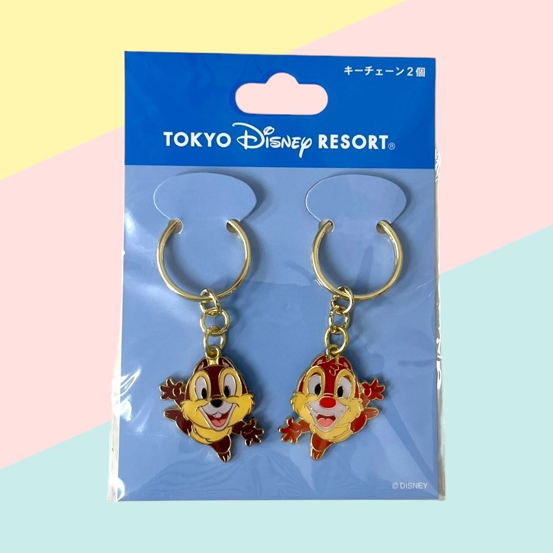 ⚠️台紙に折れあり⚠️ディズニー キーチェーン 2個【チップ