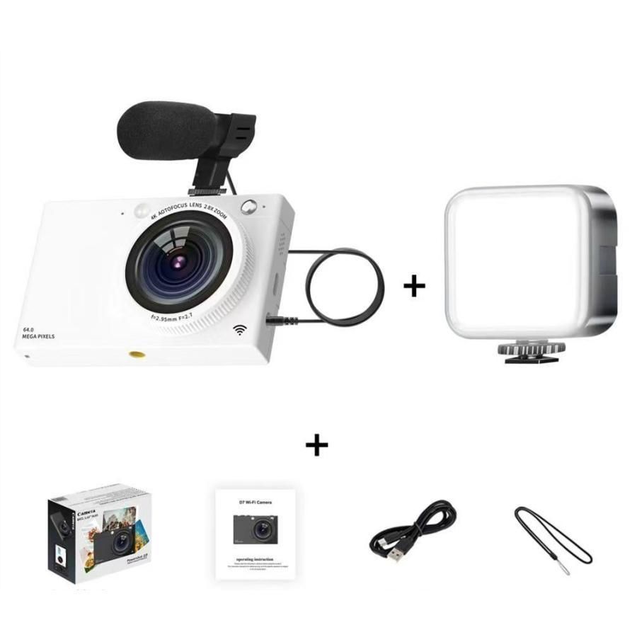  デジカメ デジタルカメラ 4 K WiFi対応 28倍ズーム 6400万画素 高画質 3600 mAh大容量 ビデオカメラ オートフォーカス ウェブカメラ機能 手振れ補正 小型 軽量110 g その他 レンズフィルター本体