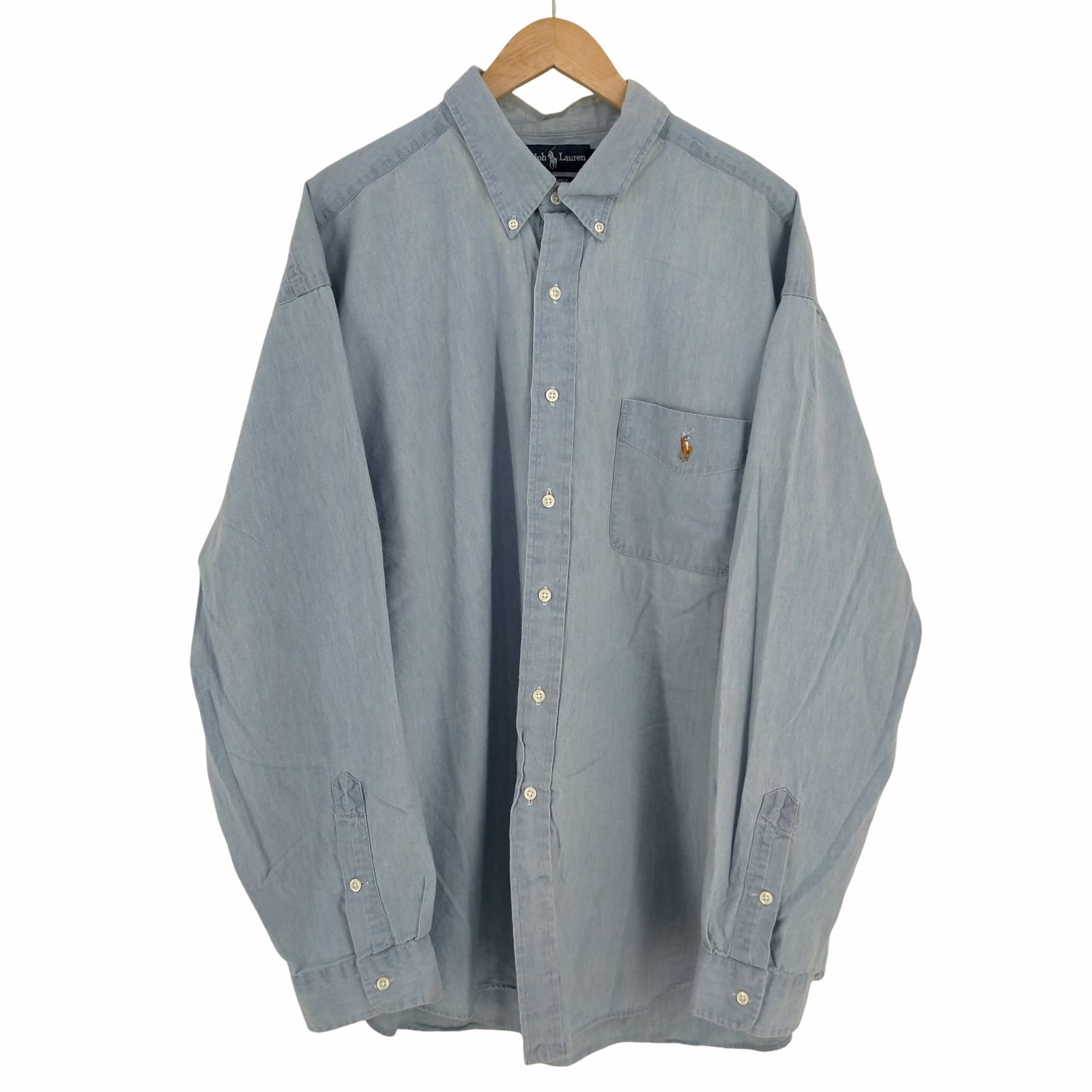 ラルフローレン RALPH LAUREN BIG SHIRT ポニー刺繍 BD シャンブレーシャツ メンズ  XXL