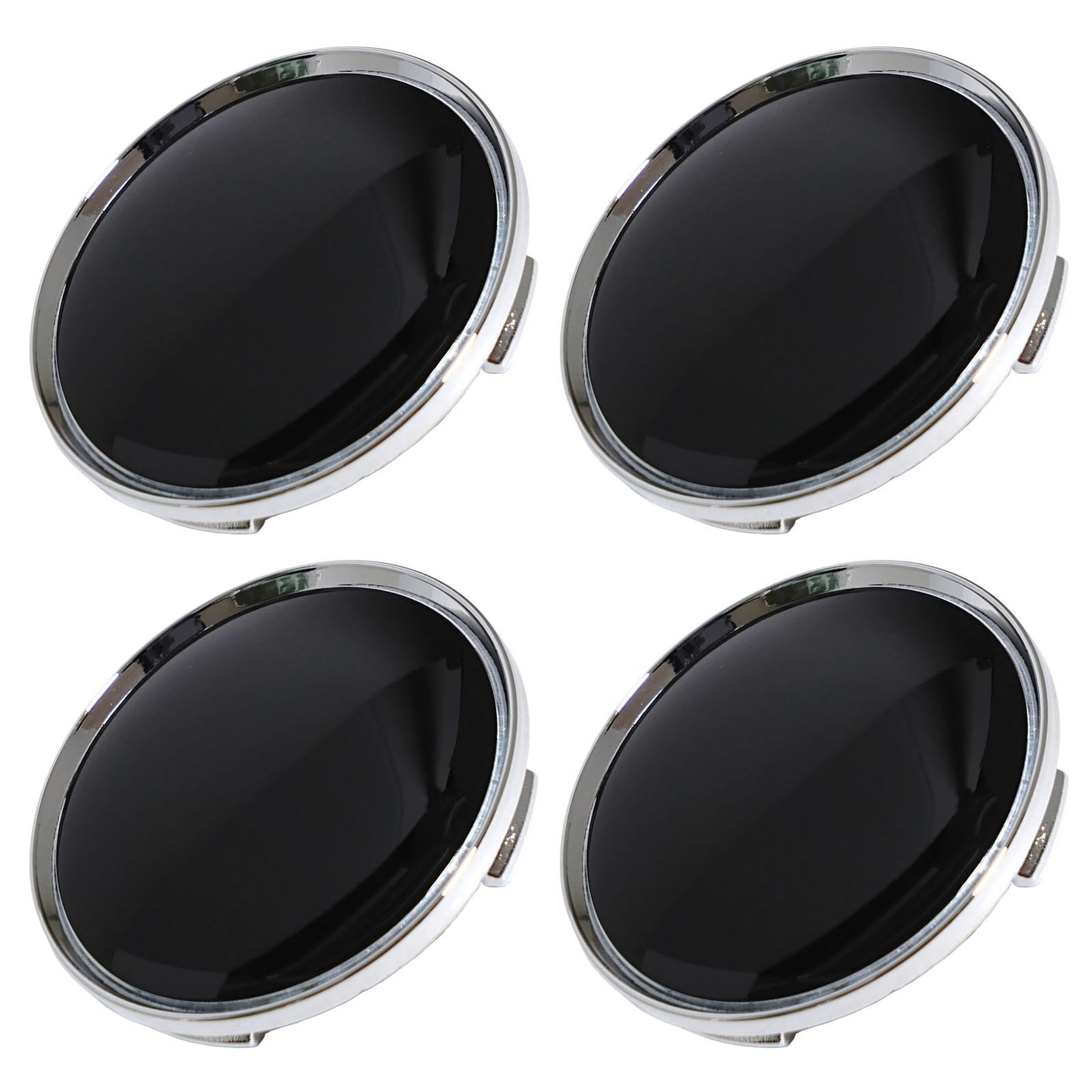 新品 tonra ホイールセンターキャップ 63mm ハブ センター 内径 58mm 4個セット ABS ホイール カバー キャップ シール シルバーxブラック