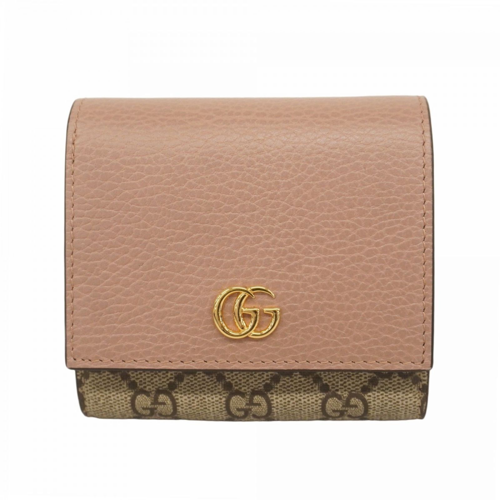 グッチ Gucci グッチ 財布 GGマーモント GGスプリーム 598587 レザー ブラウン ピンクベージュ レディース