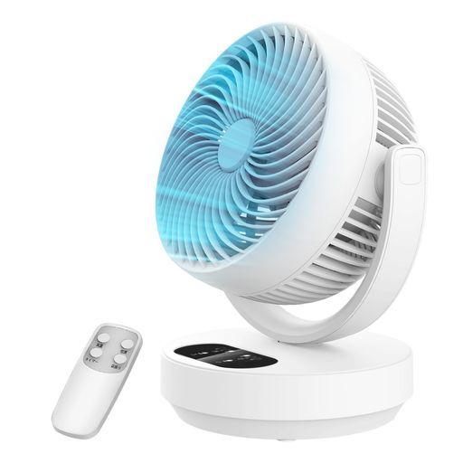 モデル-節電対策 REBOFO扇風機サーキュレーター16畳壁掛け扇風機卓上扇風機左右首振り静音DCモーターパワフル送風3段階風量調節リモコン付きタイマー機能自動運転一台5役換気空…