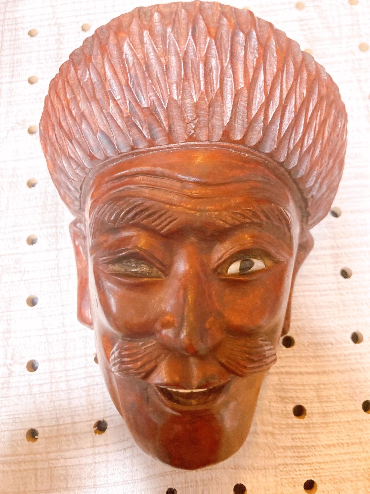いラインアップ 古 木彫 中国明時代 珍品面 気高い人の顔の面 Tech Muhoko Org