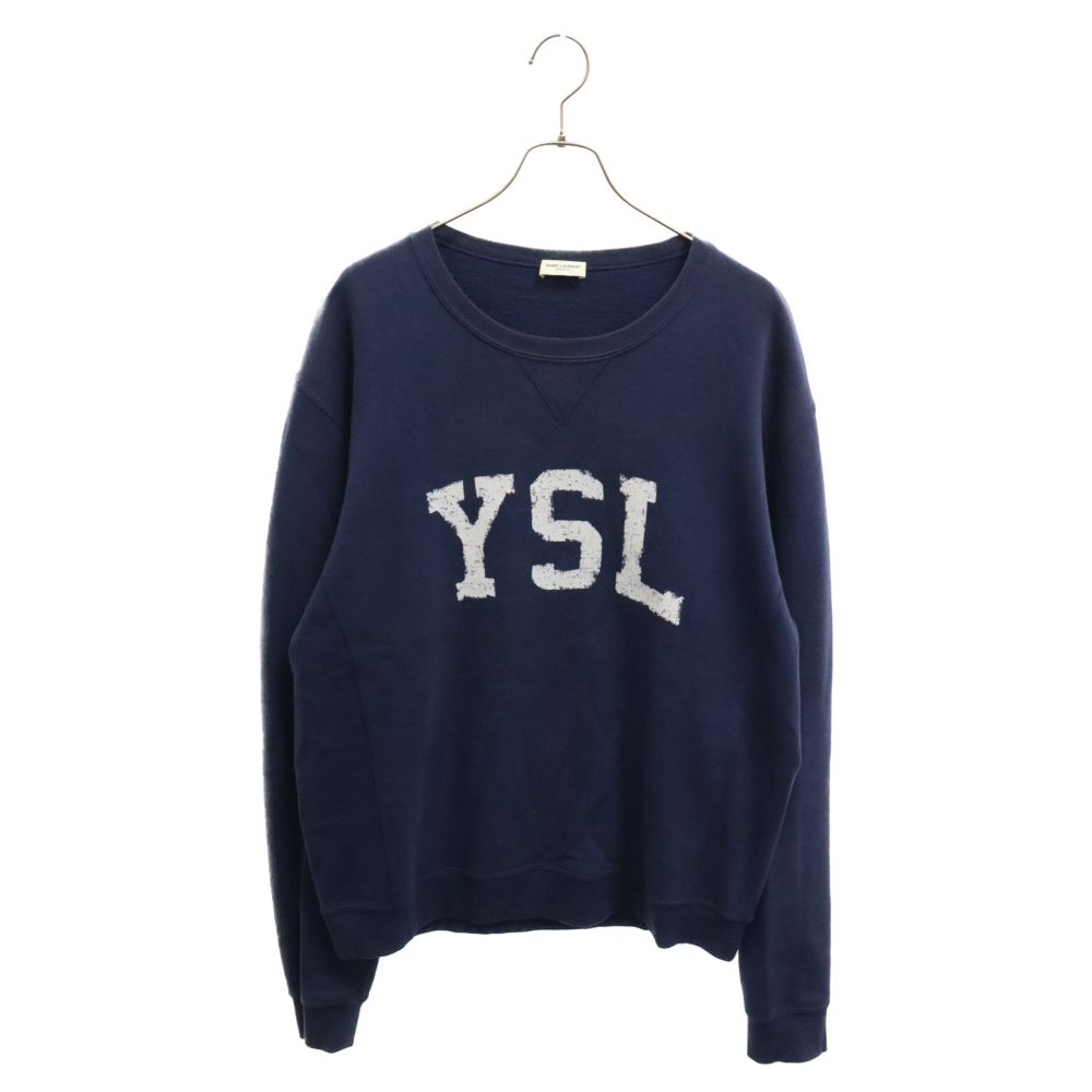 SAINT LAURENT PARIS (サンローランパリ) YSLロゴクルーネック 