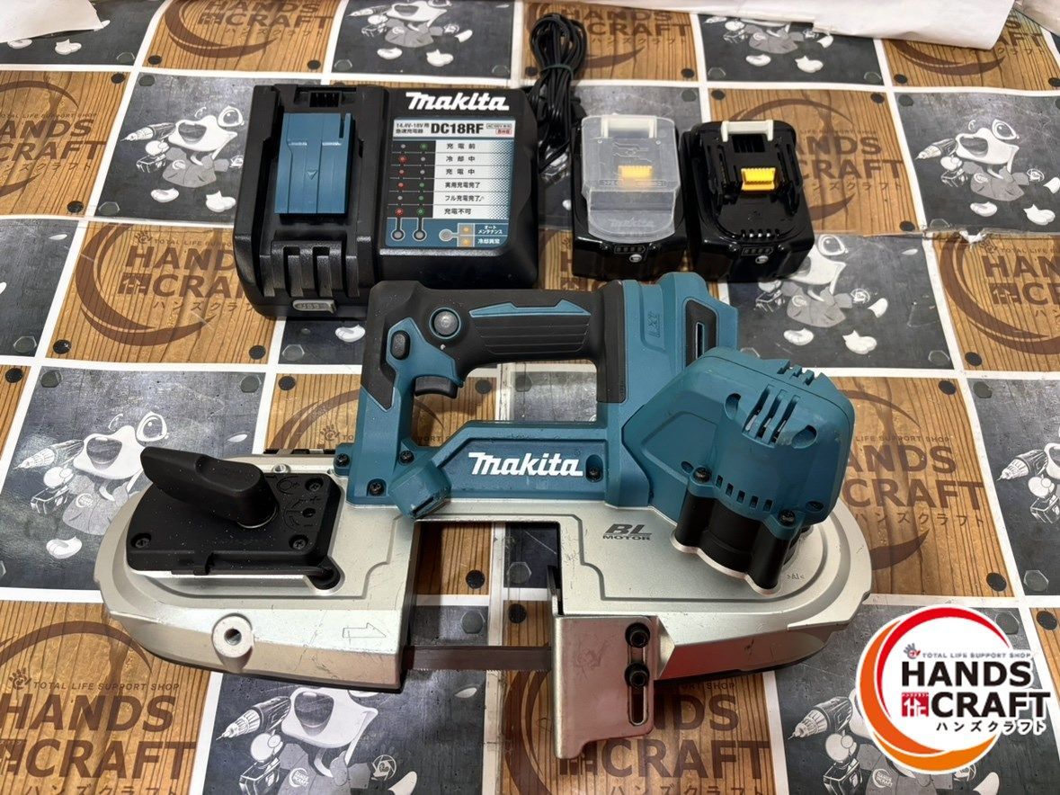 ◆【中古】 makita マキタ PB183D 充電式ポータブルバンドソー バンドソー 充電式 本体 充電器 バッテリー×2 ケース無し