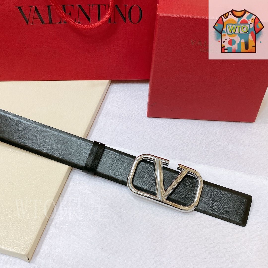 送料込/関税込■VALENTINO■VLogo Signature 装飾レザーベルト 今日特価】VALENTINO GARAVANI VLOGO SIGNATURE レザーベルト-3