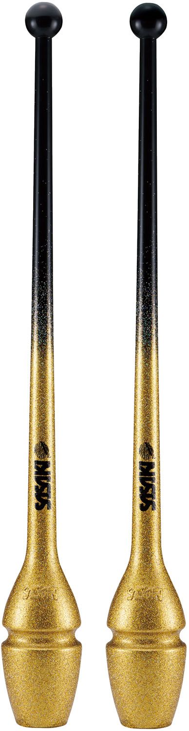 ササキ SASAKI 新体操 グラデーションラバークラブ ショート 長さ40.5 cm ジョイントホール加工 クラブ F.I.G 国際体操連盟 認定品 棒 こん棒 LMGSTP ルミナスグリーン×ス