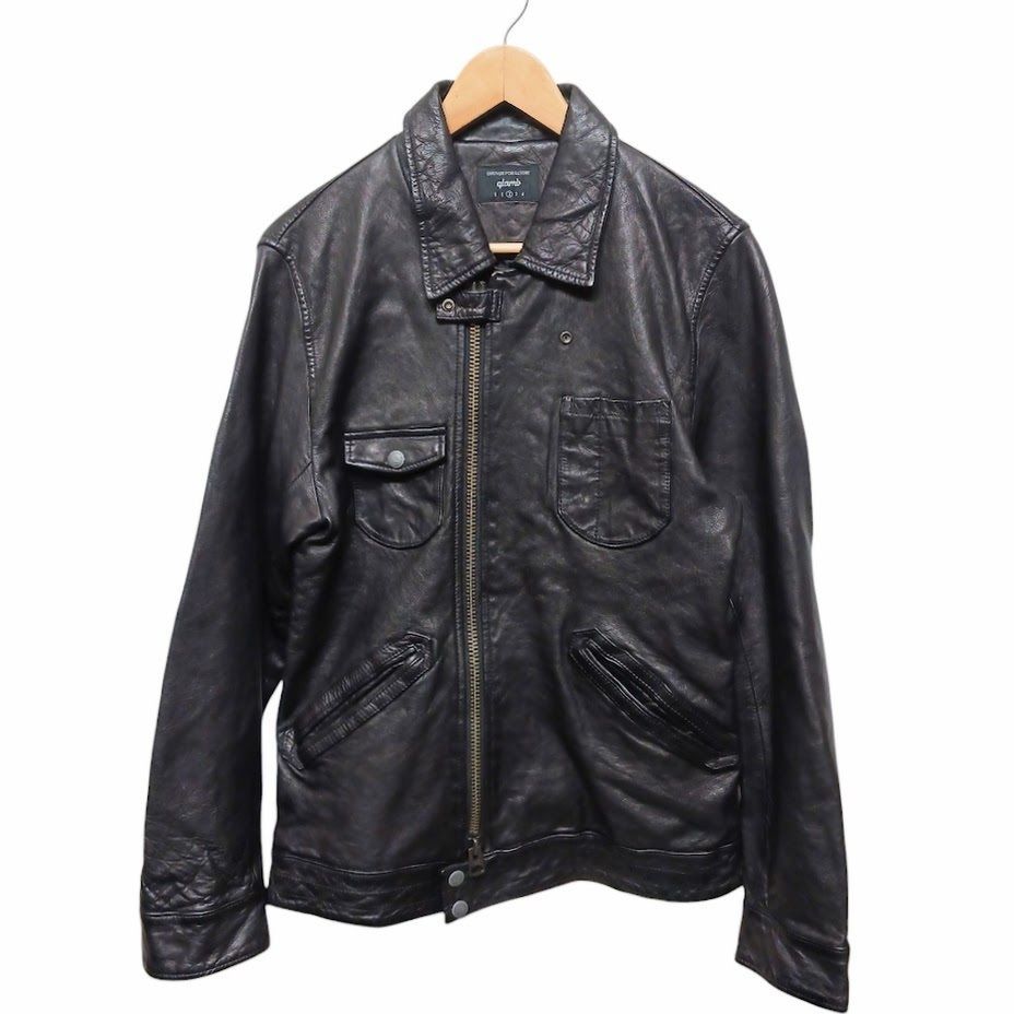 glamb グラム Blaine leather JKT シングルライダース ブレインレザージャケット GB0319/JKT05 羊革 ブラック サイズ  2 - メルカリ