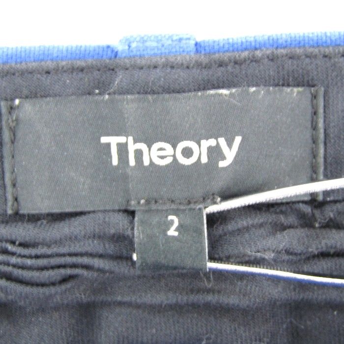 Theory セオリー　ストレッチキャンバス　ストレートパンツ　サイズ2 ブルー Theory セオリー ストレッチキャンバス ストレートパンツ サイズ