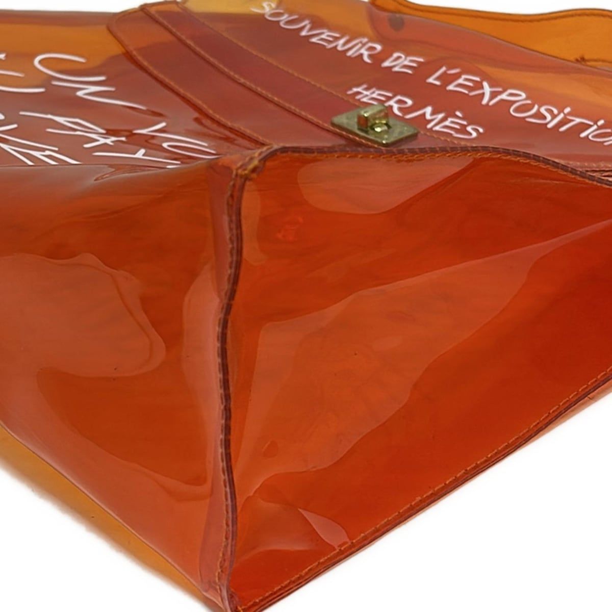 HERMES(エルメス) ハンドバッグ ビニールケリー オレンジ ゴールド金具  