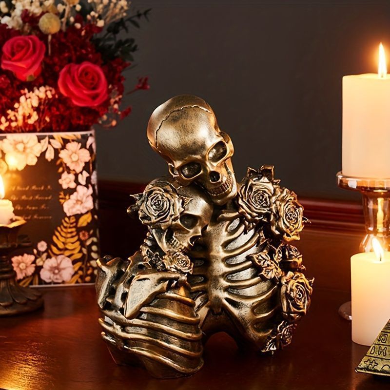 ハロウィン　骸骨　スカル　花嫁　オブジェ Amazon | ハロウィン 骸骨 飾り スカル花嫁新郎 スケルトン 怖い