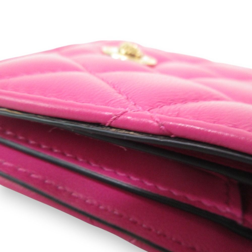 美品 VERSACE ヴェルサーチ メデューサ キルティング レザー 二つ折り  