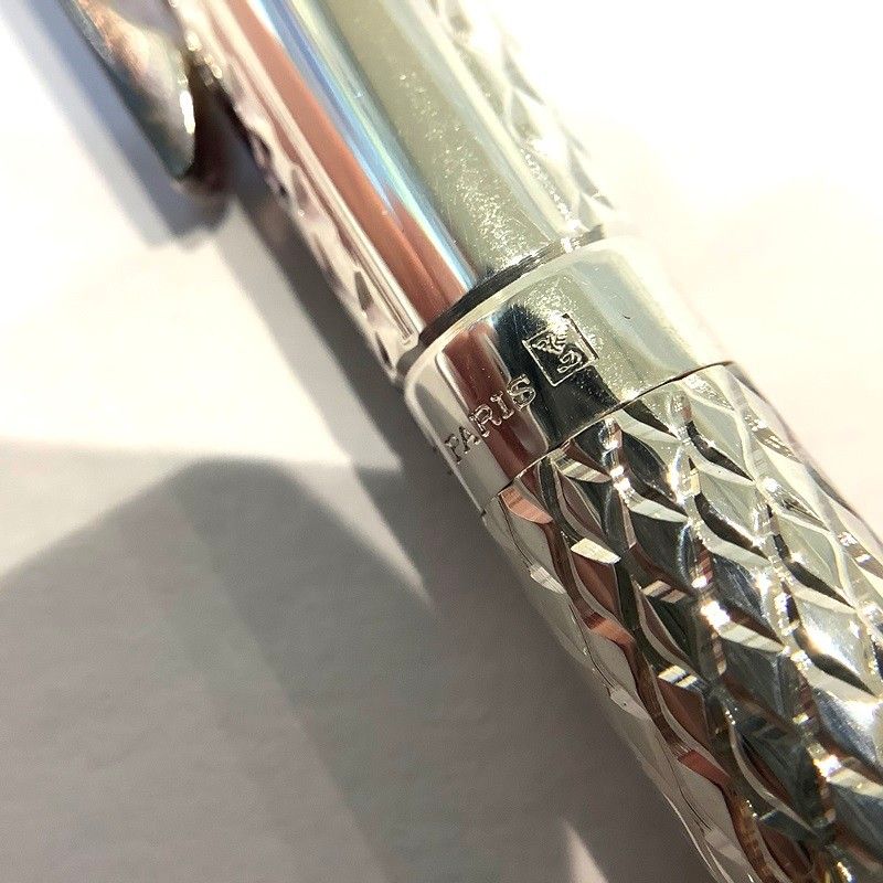 S.T.Dupont デュポン ボールペン シルバー ケース付き 変色あり インク