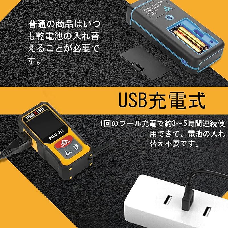 ミニ レーザー距離計 電子距離計 距離測定計 40M PSC認定取得 コンパクト Amazon.co.jp: 【第二代 新登場】PREXISO レーザー距離計 電子