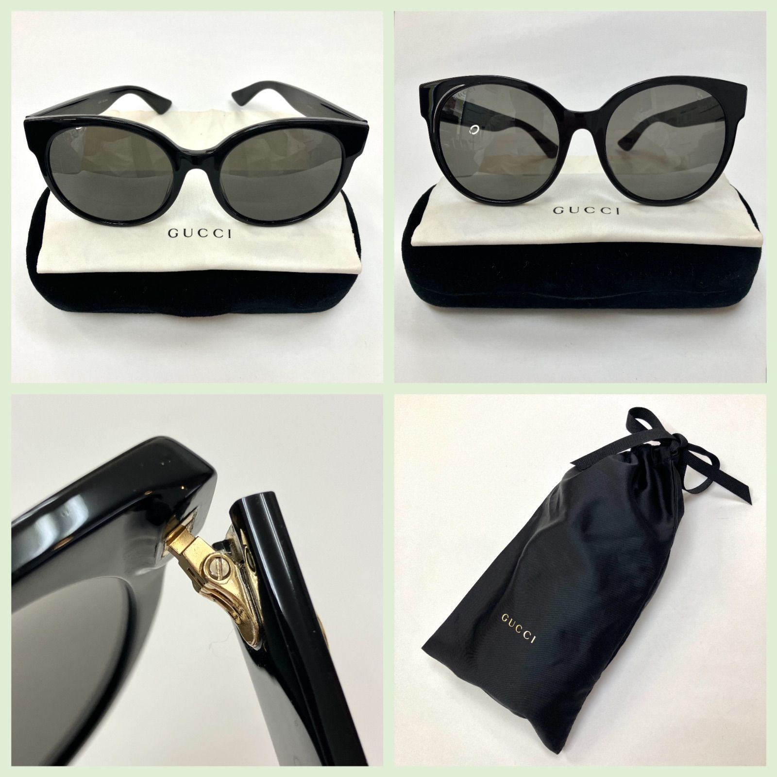上美品⭐️GUCCI グッチ】 サングラス ダブルGロゴ ラウンド