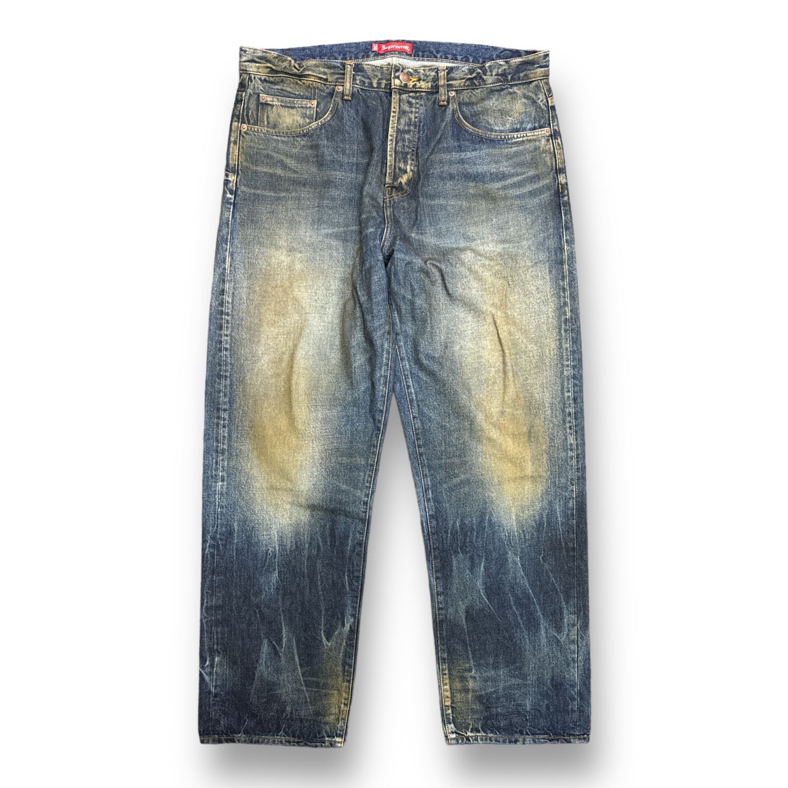 国内正規 美品 SUPREME 23AW Distressed Loose Fit Selvedge Jean ディ ...