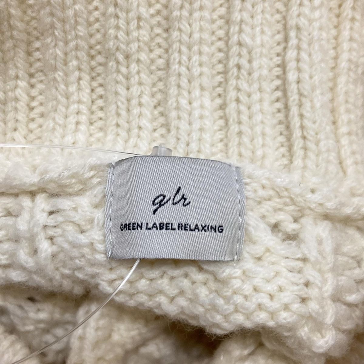  green label relaxing グリーンレーベルリラクシング ノースリーブセーター レディース - アイボリー ハイネック ノースリーブ ニット セーター