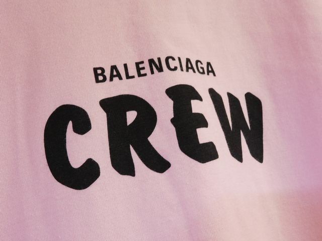 BALENCIAGA バレンシアガ □ 20SS 612965 コットン100% CREWロゴ 半袖